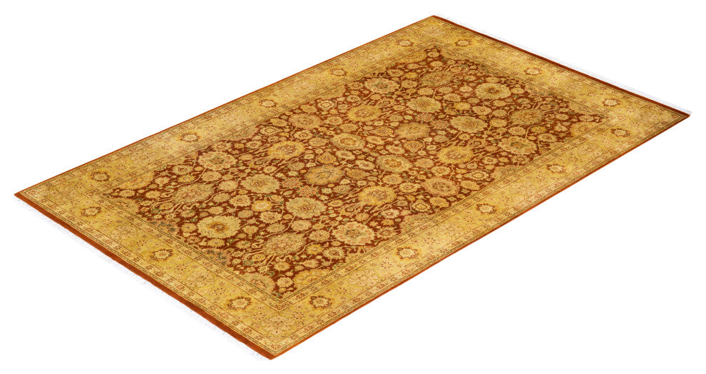 Mogul, One-of-a-Kind Hand-Knotted Area Rug Orange, 4' 8 x 7' 5