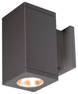 Cube Architectural 5" LED Wall-Light Straight 40 Deg Beam 2700K 90 CRI, Graphite