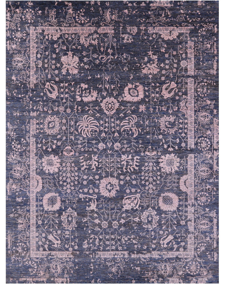 8' 11" X 12' 0" Persian Wool & Silk Handmade Rug - Q15747