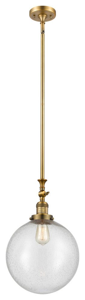 Beacon Mini Pendant, Brushed Brass, Seedy