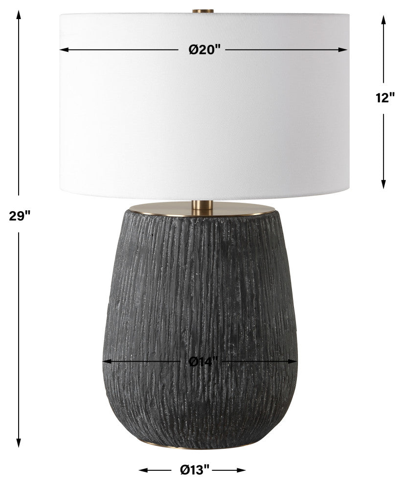 Uttermost Americana Aged Black Table Lamp