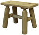 23" X 11" X 18"  Natural Wood End Bench Pair