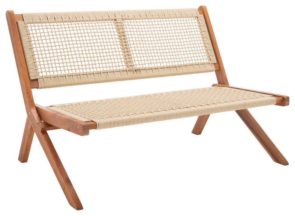 Safavieh Kobina Outdoor Bench Natural/Natural Rope