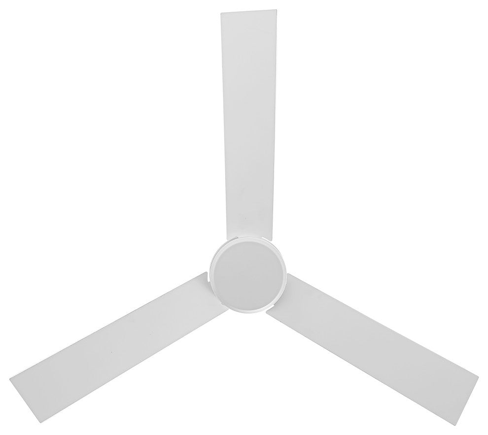 52 in White Modern Ceiling Fan without Light