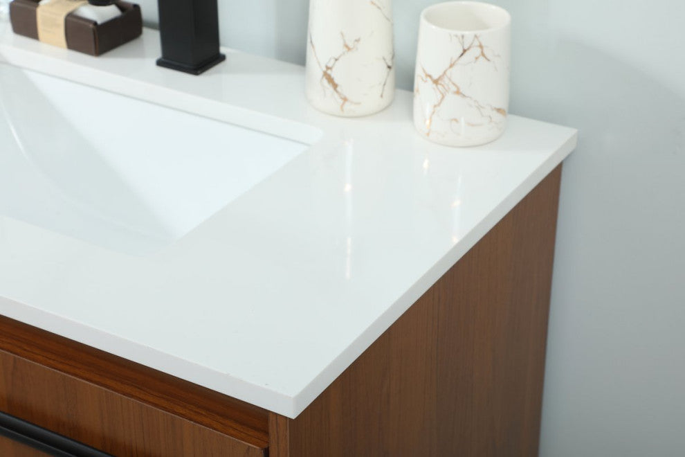 Sue 30" Single Bathroom Vanity, Teak
