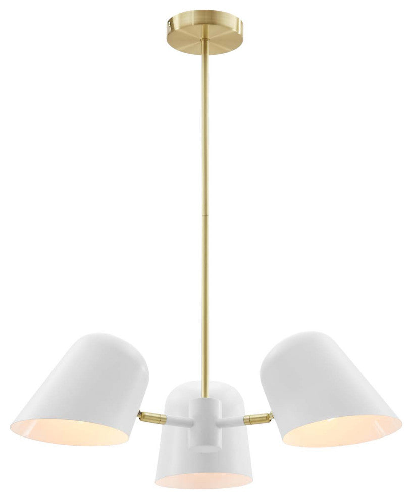 Pendant Ceiling Light Fixture, White, Metal, Modern Cafe Bistro Hospitality