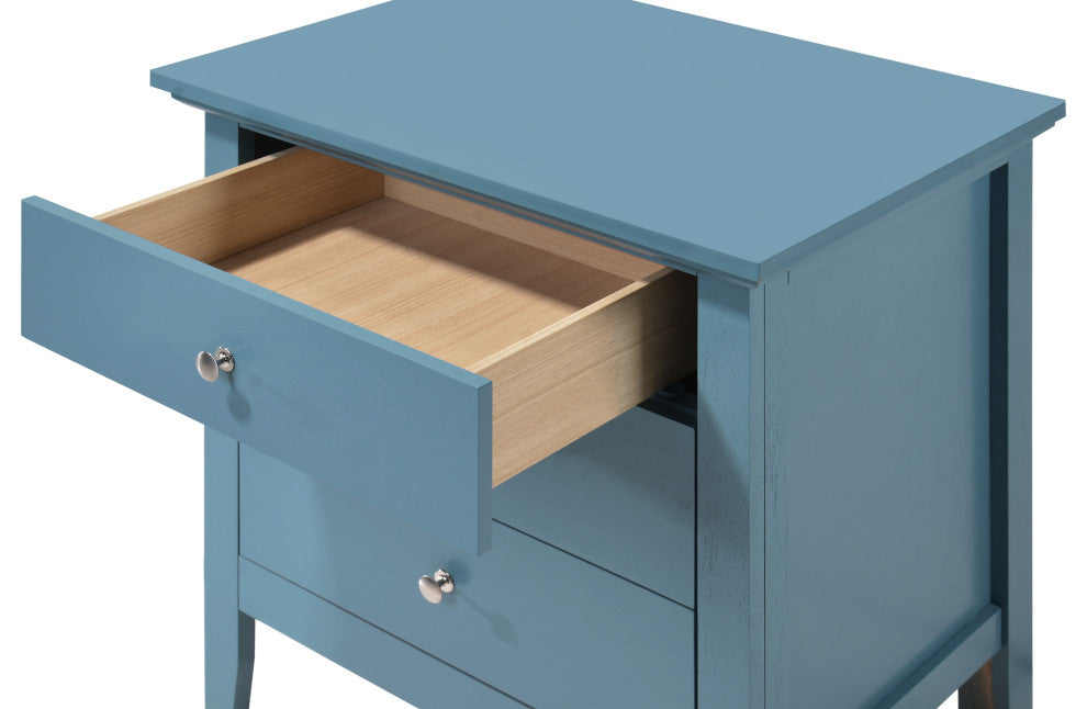 Whitley 3-Drawer Nightstand, Teal
