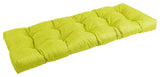 51"X19" Tufted Solid Outdoor Spun Polyester Loveseat Cushion, Lime