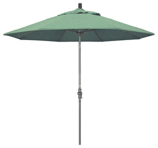 9' Grey Collar Tilt Lift Fiberglass Rib Aluminum Umbrella, Pacifica, Spa