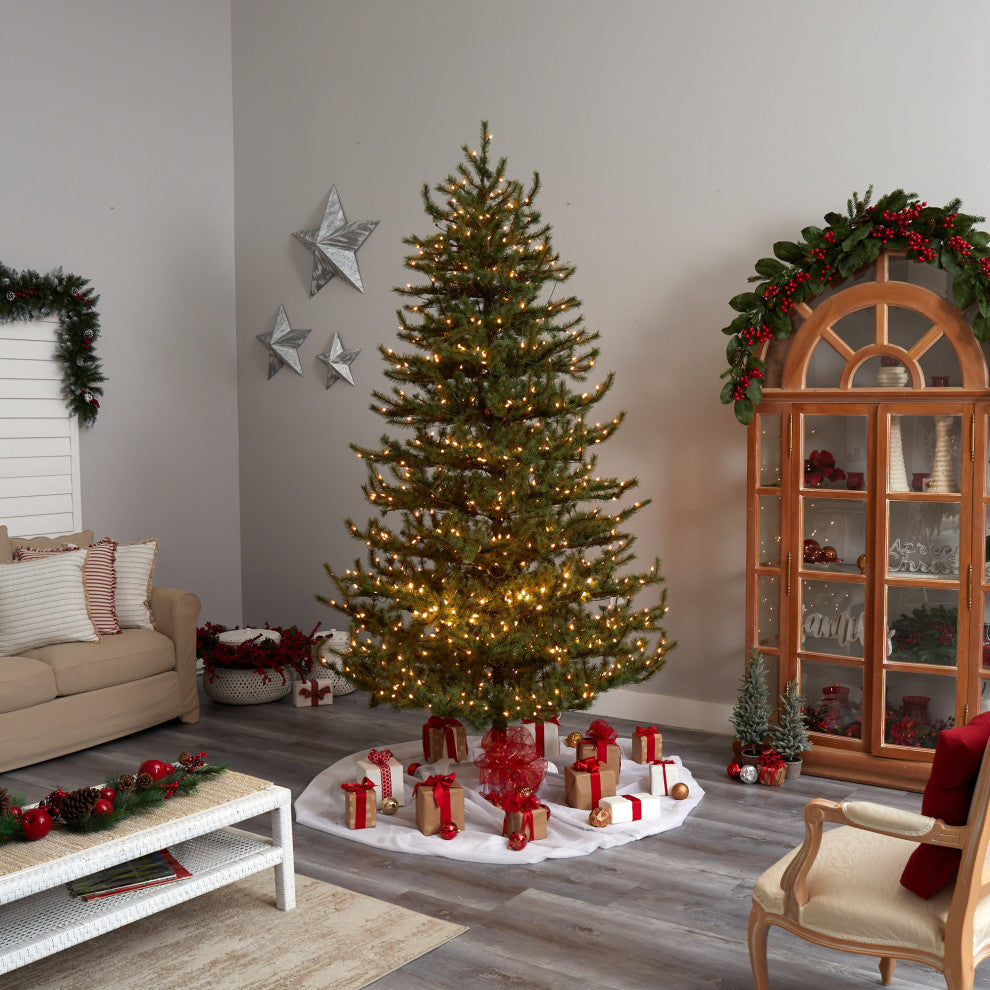 T3352 9 Vancouver Mountain Pine Artificial Christmas Tree With 750 Clear Lights