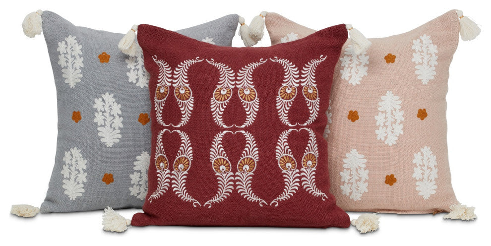 Udaipur Paisley Pillow, Taupe