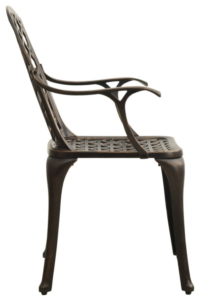 Vidaxl Garden Chairs 2-Piece Set Cast Aluminum Bronze