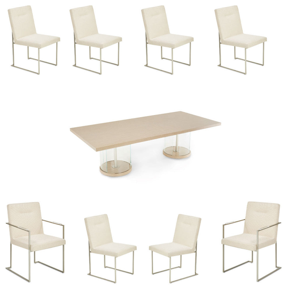 AICO Furniture Laguna 9 Piece Dining Table Set