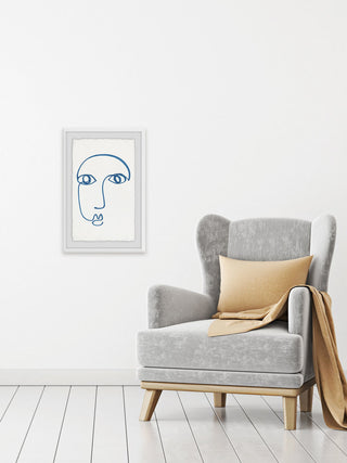 "Blue Sketch" Framed Painting Print, 24"x36"