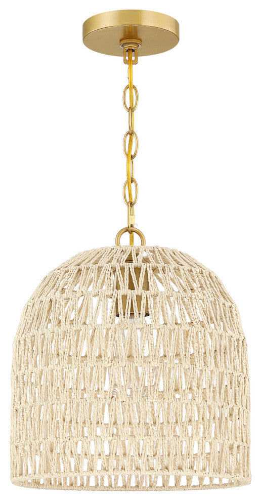 1-Light Gold Bohemian Island Pendant Light