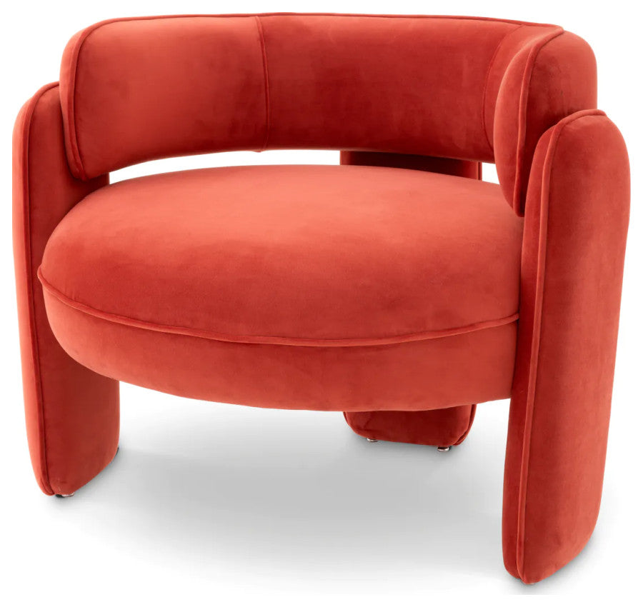Savona Velvet Accent Chair | Eichholtz Chaplin, Orange