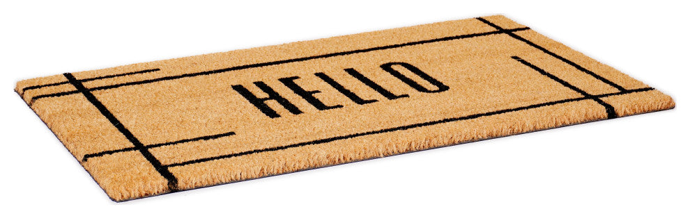 Calloway Mills Modern Natural Hello Doormat, 24" X 36"