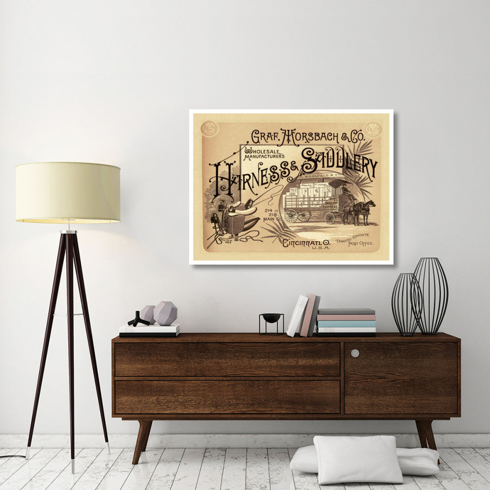 "Graf, Morsbach and Co. Harness and Saddlery Catalog Cover" Paper Art, 50"x38"