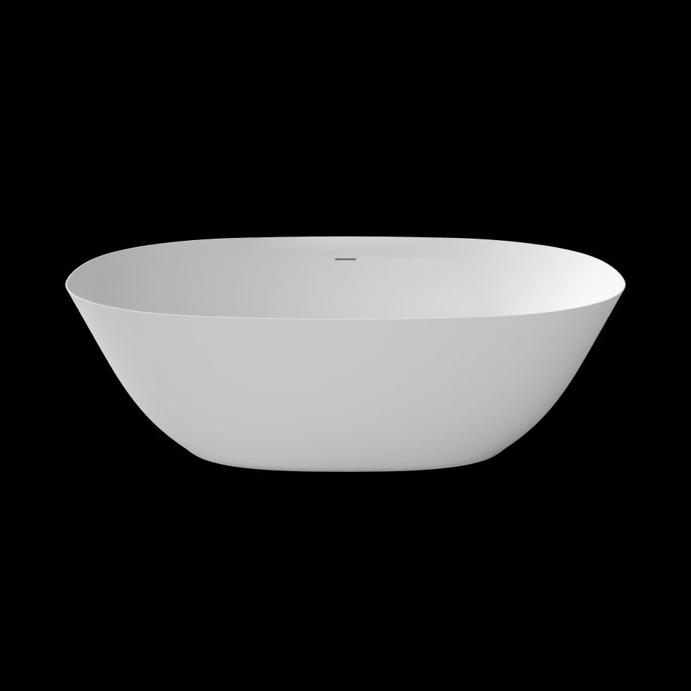 Perlato Treviso Eco-Lapistone Freestanding Soaking Tub, 71"