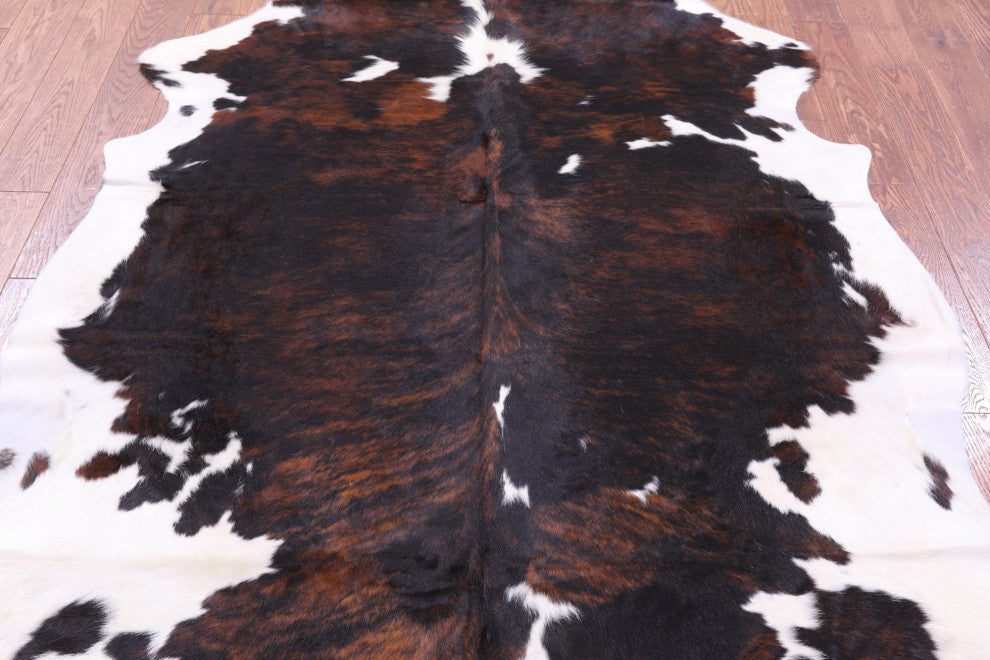 6' 8" X 5' 9" Brindle Natural Cowhide Rug C2223