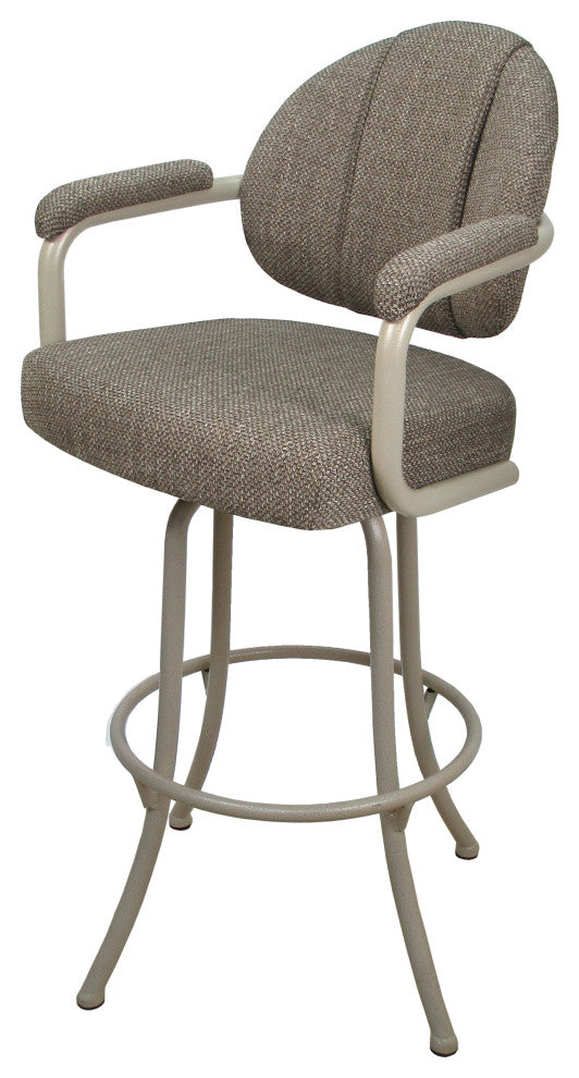 Swivel Counter 26", 30" or Extra Tall 34" Metal Bar Stool M-70, Plumley Cocoa - Beige, 30"