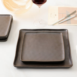 Stone Lain Jonny Stoneware Dinnerware Set, Brown, 24-Piece