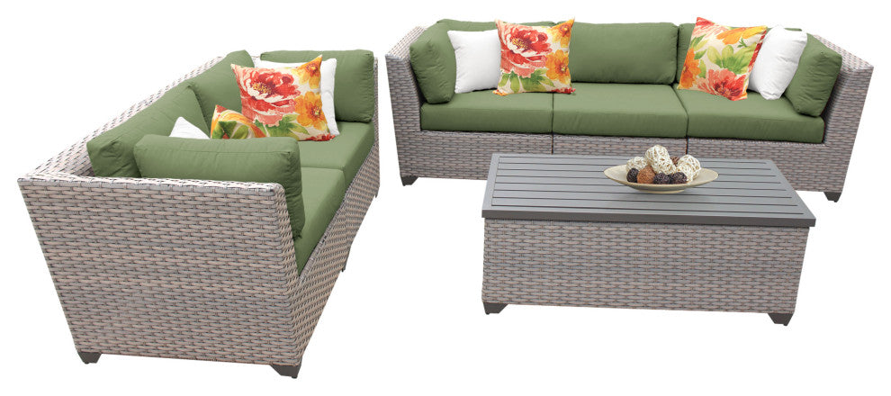 Florence 6 Piece Outdoor Wicker Patio Furniture Set 06p
