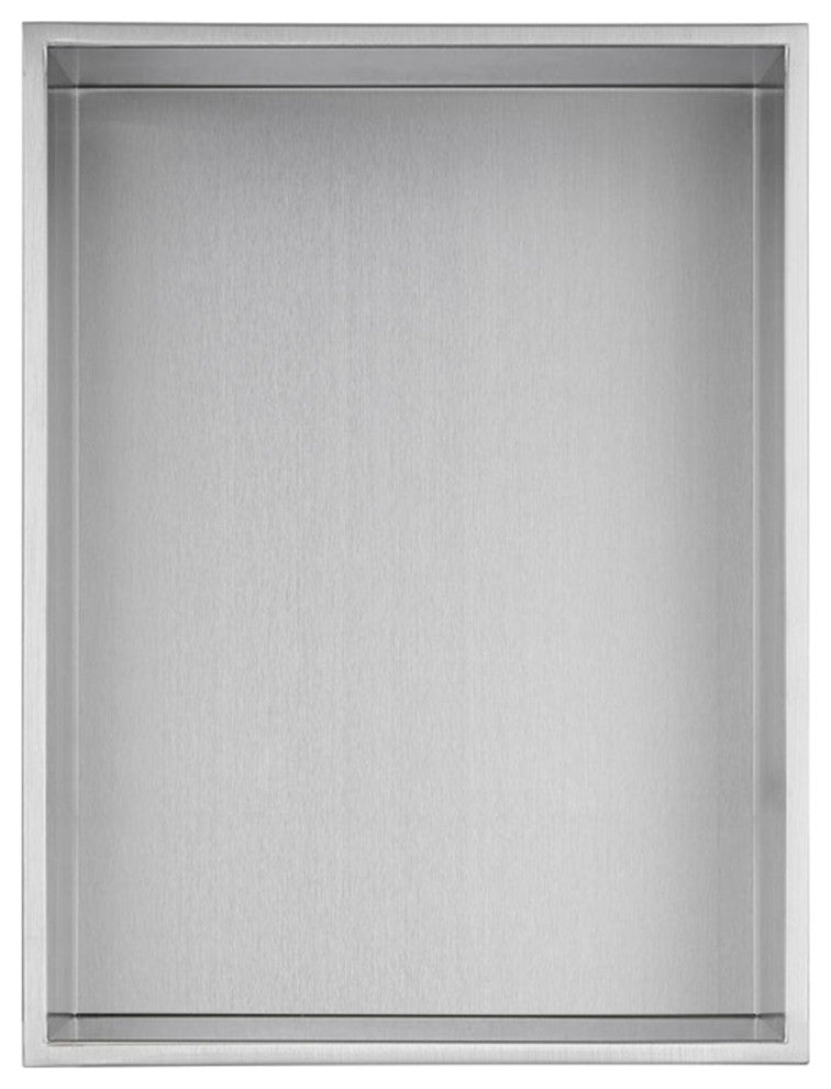 Pulse NI-1216-SSB ShowerSpas Stainless Steel Niche In Brushed Stainless Steel