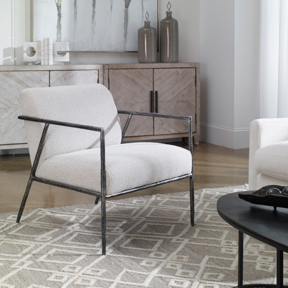 Uttermost Brisbane-Light Gray Accent Chair