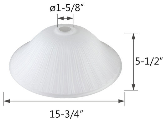 23132-11 Replacement Frosted Torchiere Lamp Glass(42mm) Shade