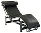 Modway Charles Leather Chaise Lounge Black