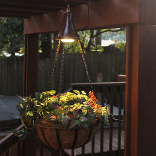 Plant Basket With Light and Solar Panel