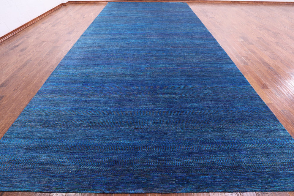 10' 0" X 20' 0" Super Savannah Gabbeh Hand Knotted Wool and Silk Rug Q8620
