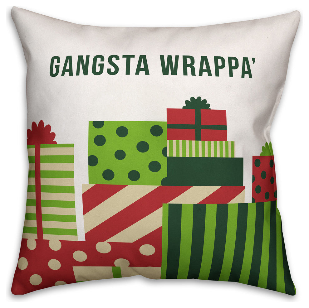 Gangsta Wrappa 16x16 Spun Poly Pillow