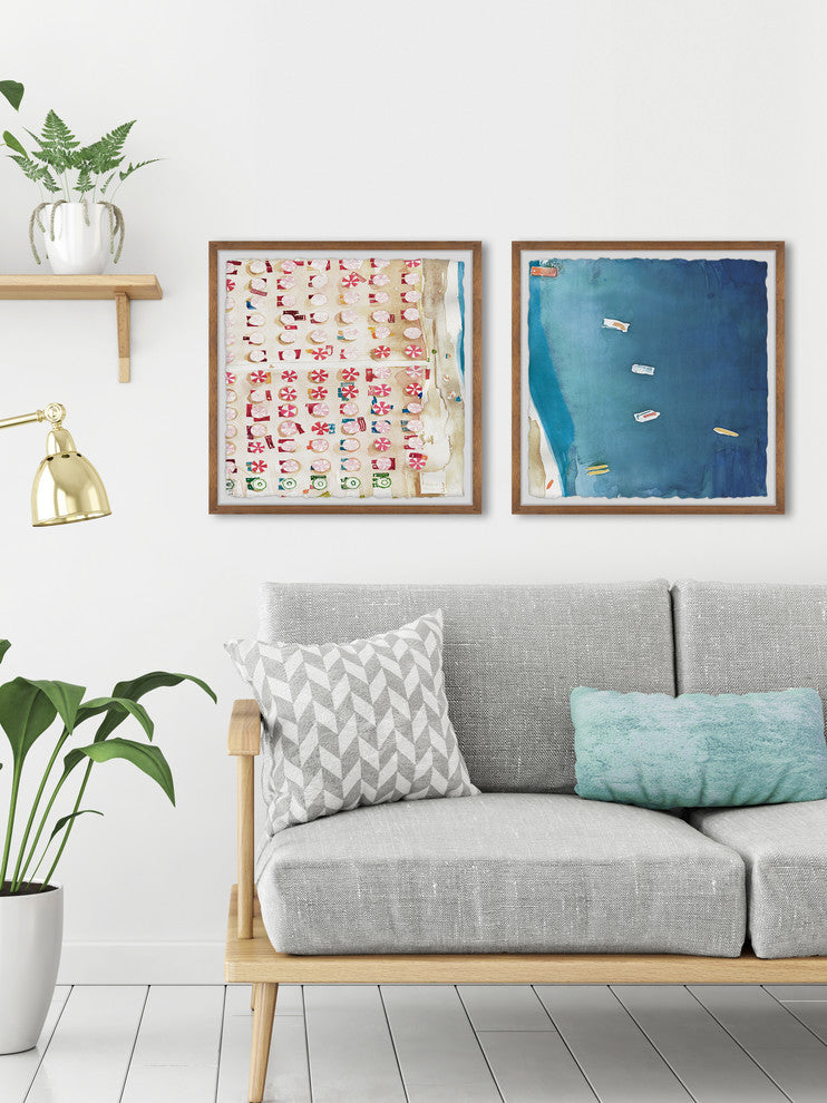 Packed Beach III Diptych, 36"x18"