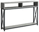 47" Gray And Black Frame Console Table With Storage