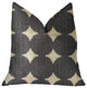 Savannah Black and Beige Luxury Throw Pillow, 20"x36" King