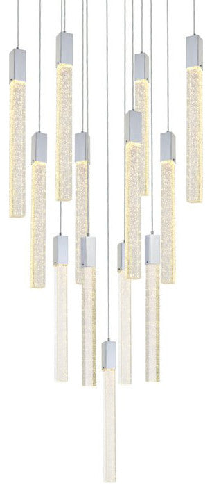 Elegant Lighting 2066G26 Weston 13 Light 26"W LED Crystal Multi - Chrome