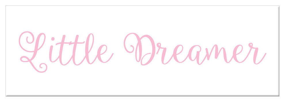 Little Dreamer 12"x36" Canvas Wall Art, Pink