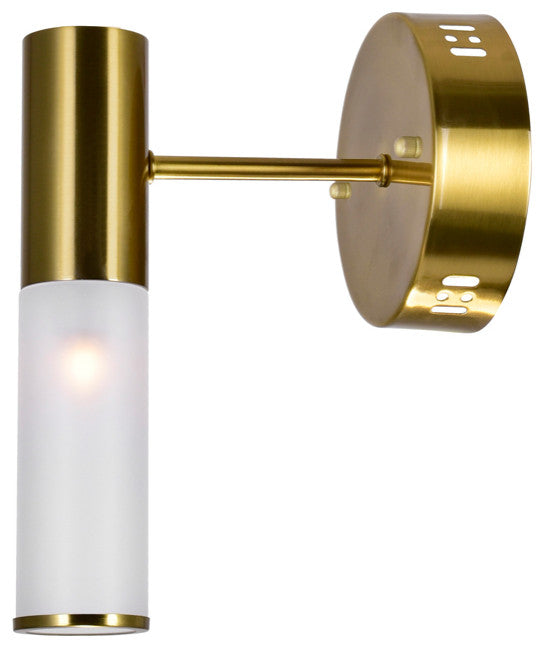 CWI Lighting 1221W7-1-625 Pipes 1 Light Sconce With Brass Finish