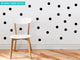 Polka Dot Fabric Wall Decals, Set of 48, 2" Polka Dots, Black
