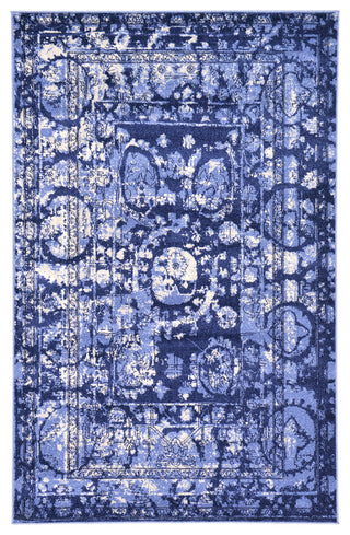 Rug Unique Loom La Jolla Blue Rectangular 5' 0 x 8' 0