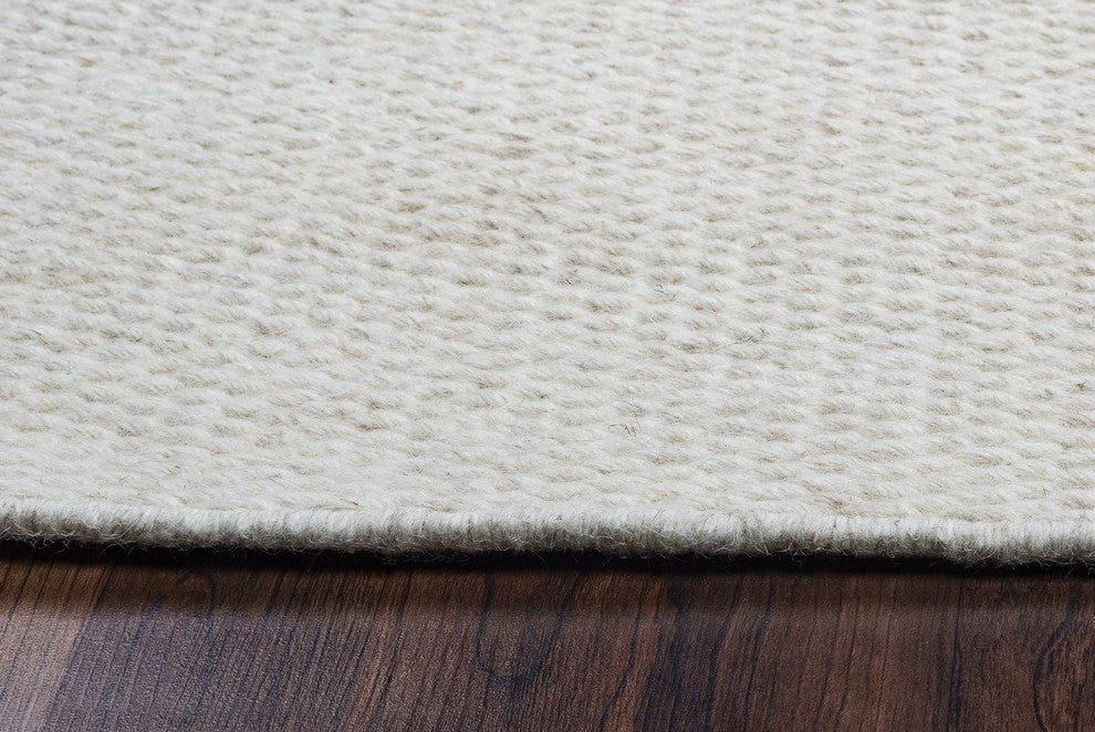 Rizzy Home Twist TW3065 Off White Solid Area Rug, 2'6"x8' Runner