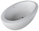 ANZZI Kekehun 6.3-ft Solid Surface Freestanding Tub, Matte White