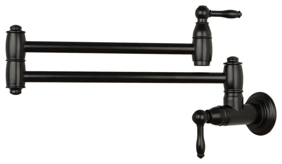 Copper Pot Filler Kitchen Faucet Wall-Mounted, Matte Black