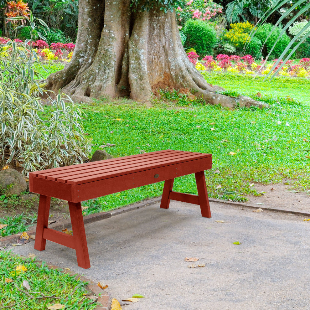 Weatherly Picnic Bench, 4', Rustic Red, 4'
