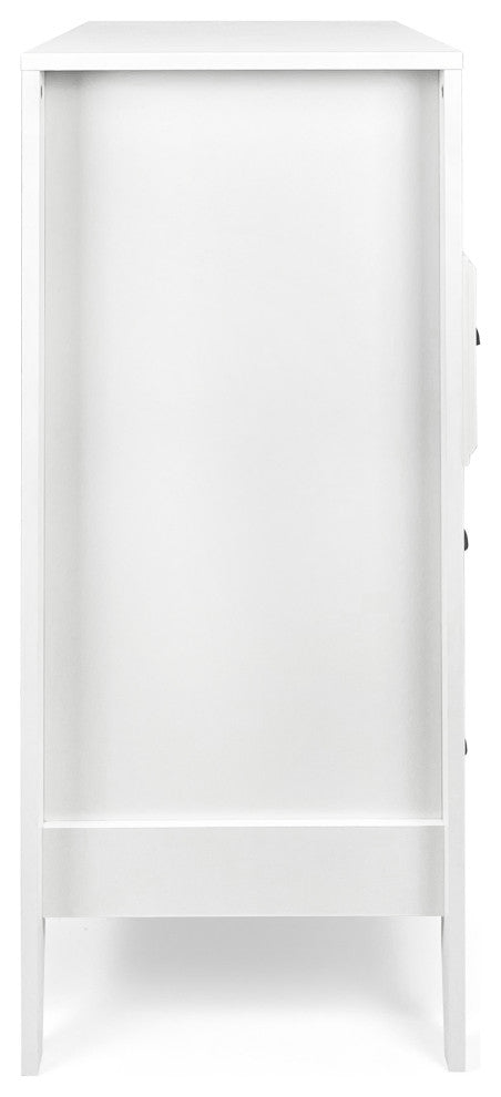 Cleary Contemporary Faux Wood 4 Drawer Dresser, White