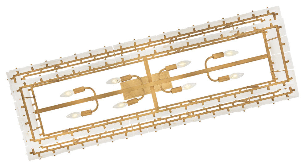 Fredrick Ramond Simone Medium Eight Light Linear, Burnished Gold