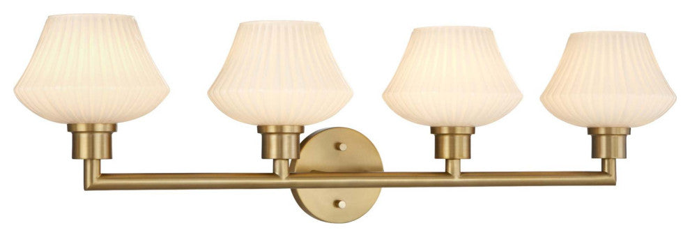 Quorum International 5221-4 Belinder 4 Light 33"W Vanity Light - Matte Black