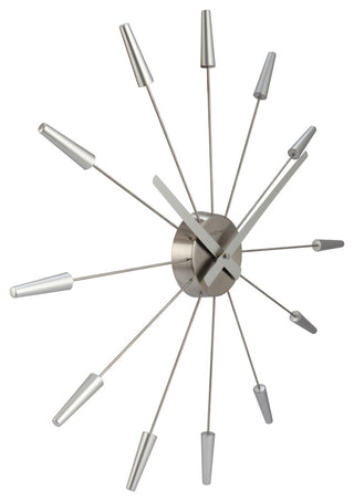 NeXtime Plug Inn Spoke Wall Clock, Silver